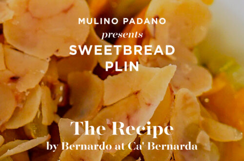Recipe for Sweetbread Plin in Green Celery Broth